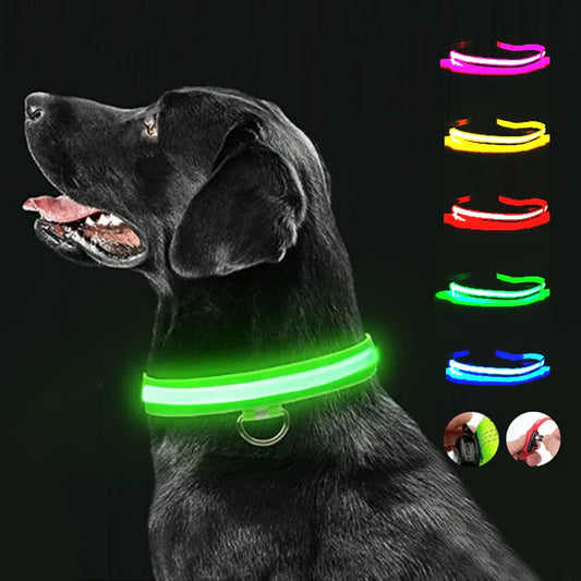 Reflective LED Dog and Cat Collar - Adjustable, Anti-Lost Night Gear